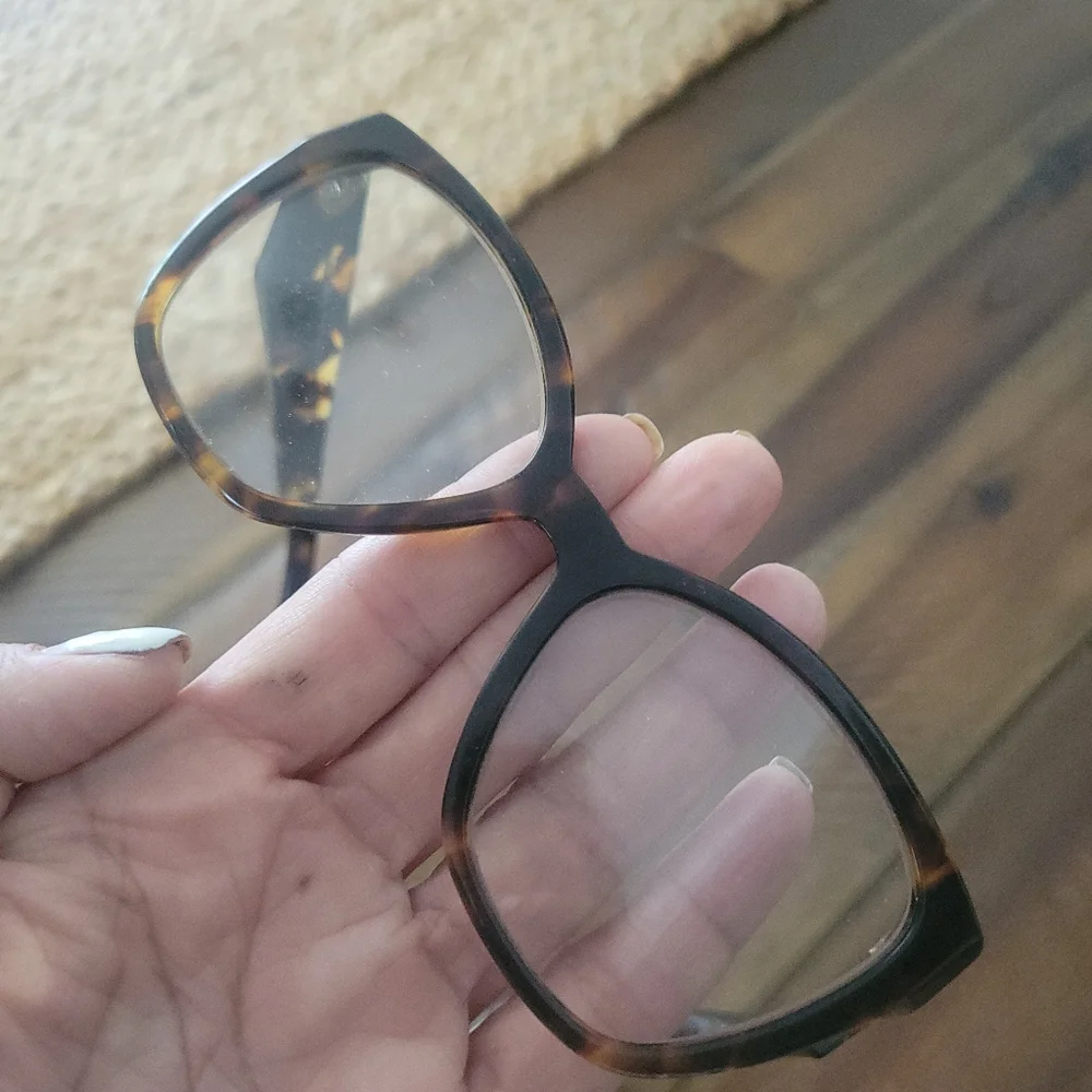 Prada Brown Oversized Tortoiseshell Glasses - Picture 2 of 13